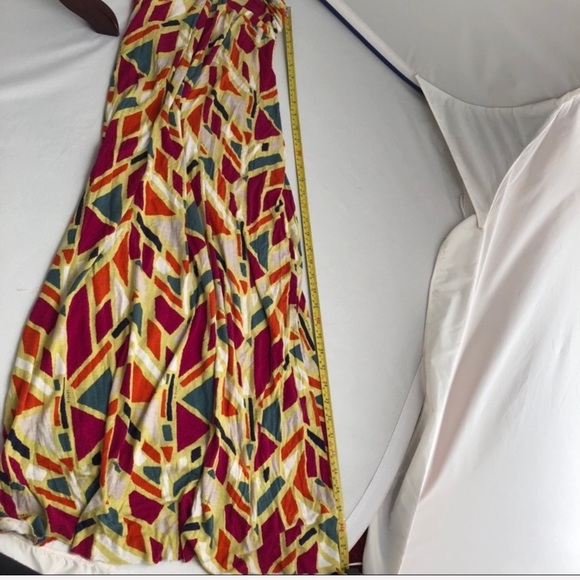 T-Bags Los Angeles multicolor geometric print halter maxi dress XS - Picture 6 of 6